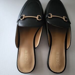 J. Crew Black Leather Loafers for Women S-312